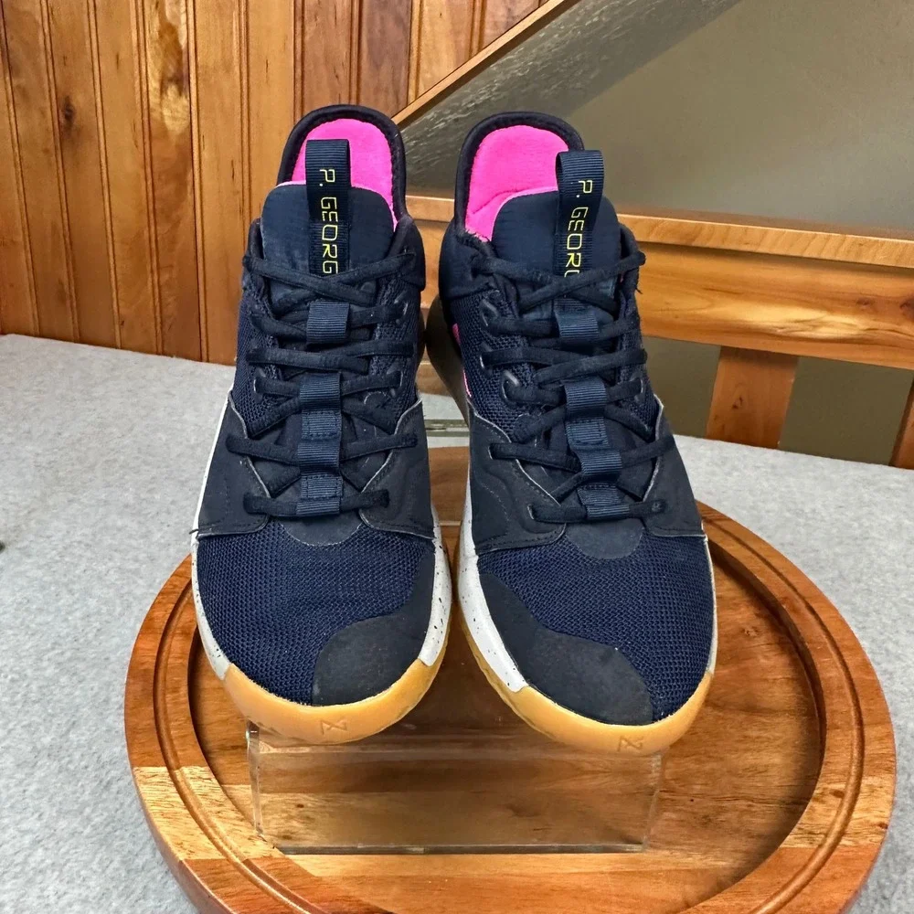 Nike PG 3 Obsidian Pink Blast Paul George Basketball Shoes AO2607-401 Mens 7.5